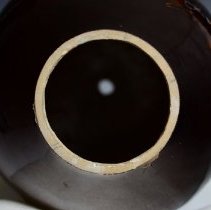 Rozane Royal (Dark) Vase Converted into a Lamp Base with a Portrait of Sir 