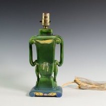 Green Art Deco Lamp Base