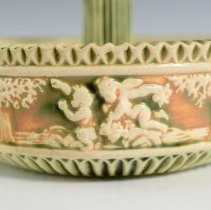 Donatello Bud Vase with Low Bowl Featuring Two Motifs: Floating Cherub and 