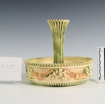 Donatello Bud Vase with Low Bowl Featuring Two Motifs: Floating Cherub and 