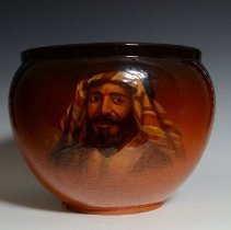 Louwelsa Jardinière Featuring a Portrait of an Arab Man