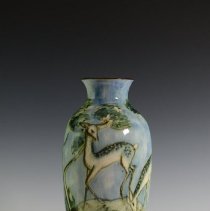 2019.005.001 Rookwood Pottery Company Fawns And Fauna Vase-2