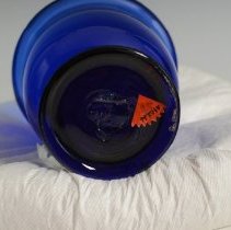 1946.10266 Attributted To Zanesville Glass Works Cobalt Blue Sugar Bowlwith