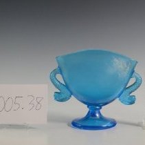 2005.38 Fenton Glass Company Celeste Blue Fan Vase-5