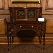 1958.10773 Walnut Writing Cabinet With Fold Out Desk 2