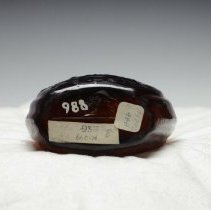 1973.11792 Eagle And Masonic Amber Pint Glass Flask 3