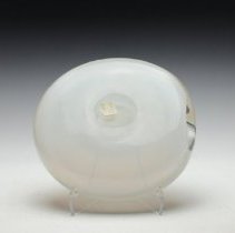 1982.15042 Clear Glass Bowl With Milk Glass Inlay 2