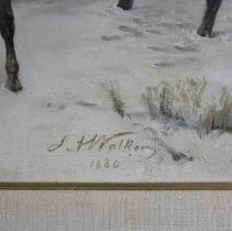 2021.014.001 James Alexander Walker, Soldiers In Winter (signature)