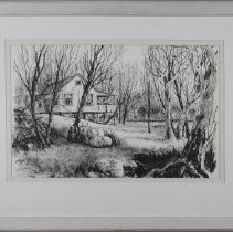 1971.11619 Along The Muskingum Patricia A Hodgson With Frame