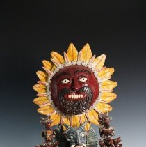 1986.16341 Mexican Folk Art, Sculpture Featuring The Sun, Demons, Tuzas And