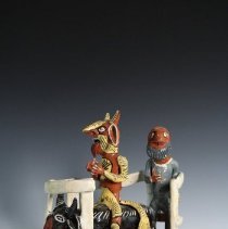 1986.16343 Mexican Folk Art, Devil Riding A Bull-3