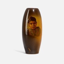 Utopian Portrait Vase Featuring an Indigenous American Youth