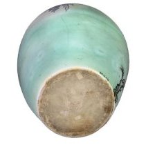 Hudson (Mineral Slip Decorated) Floor Vase Featuring A Peacock