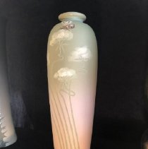Matt Louwelsa Vase Featuring Stylized Flowers