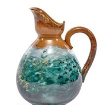 Limoge Line Pitcher Featuring a Butterfly