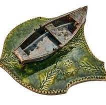 Pen Tray Featuring a Boat