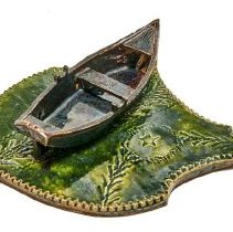 Pen Tray Featuring a Boat
