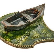 Pen Tray Featuring a Boat