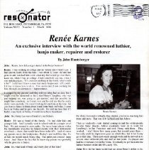 Newsletter: Resonator Volume XXVI Number 1 March 1998