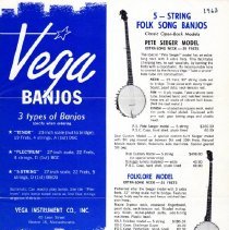 handbill/vega banjo 1963