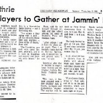 copy of newspaper clipping/guthrie jazz banjo festival 1992