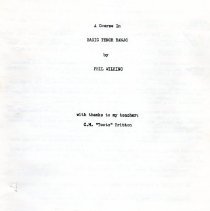 instruction book/a course in basic tenor banjo (phil wilking)