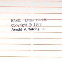 cassette/a course in basic tenor banjo by arnold p. wilking
