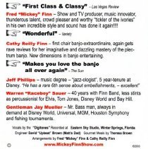 cd back of front liner/the entertainers mickey finn & cathy reilly