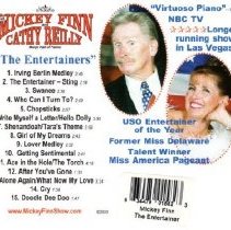 cd back liner/the entertainers mickey finn & cathy reilly