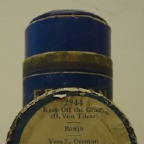 edison blue amberol record/vess ossman eps no. 2944 keep off the grass