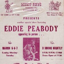 flyer/mickey finn's presents eddie peabody