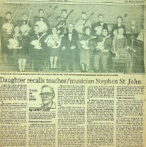 newspaper clipping the daily gazzette/daughter recalls stephen st. john