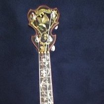 Small Custom Butterfly Banjo Ukulele (front view)