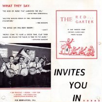 front of flyer/the red garter invites you