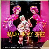 front of album sleeve/banjo on my knee