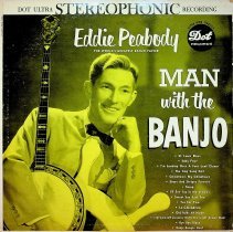 front of album sleeve/man with the banjo eddie peabody