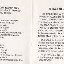 cd inside front liner/the Happy Banjos of New Orleans (plus 2)