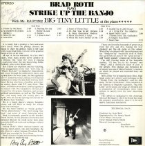 back of album sleeve/brad roth strike up the band