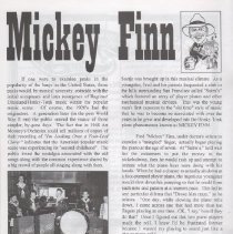 magazine article page 26/figa july-august 1997 mickey finn
