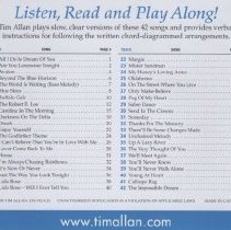 data cd back liner/tim allan 42 song arrangements for tenor banjo