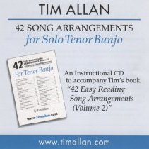 data cd front liner/tim allan 42 song arrangements for tenor banjo