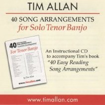 data cd front liner/tim allan 40 song arrangements for tenor banjo
