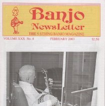 magazine front cover/banjo newsletter february 2003 steve martin