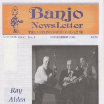 magazine front cover/banjo newsletter november 2003 ray alden