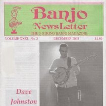 magazine front cover/banjo newsletter december 2003 dave johnston