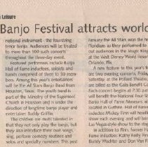 newspaper article page 16/guthrie jazz banjo festival  2004