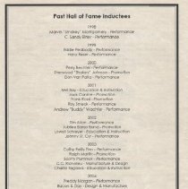 program page 4/national four-string banjo hall of fame induction 2007