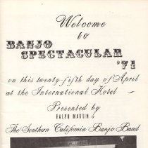 program page 1/banjo spectacular 1971