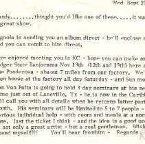 note/ c. c. richelieu note to mr. sandy singleton