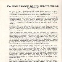 program page 2/banjo spectacular 1971